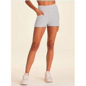 Alala NWT Plie Ribbed Shorts in Heathered Grey // M